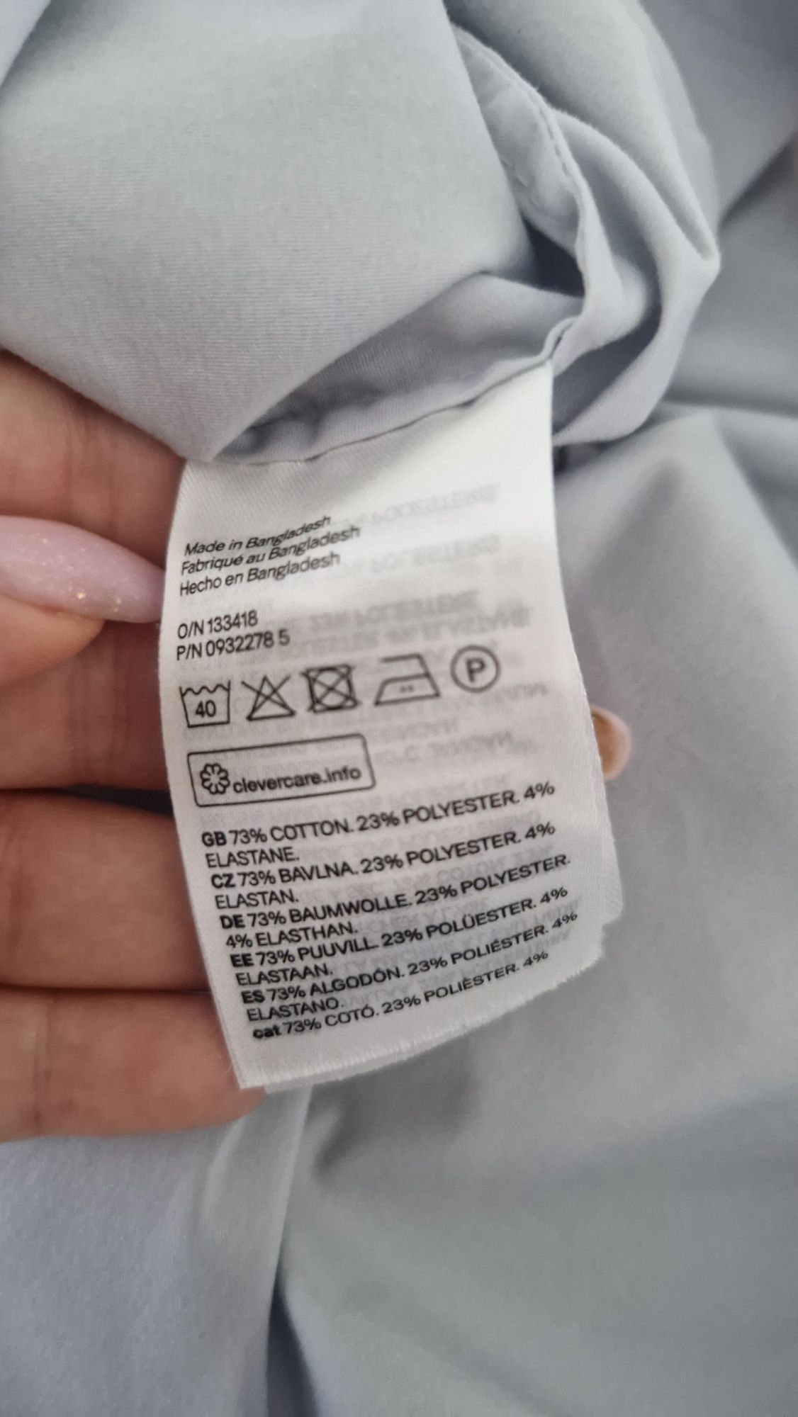 Błękitna koszula H&M - rozmiar XS