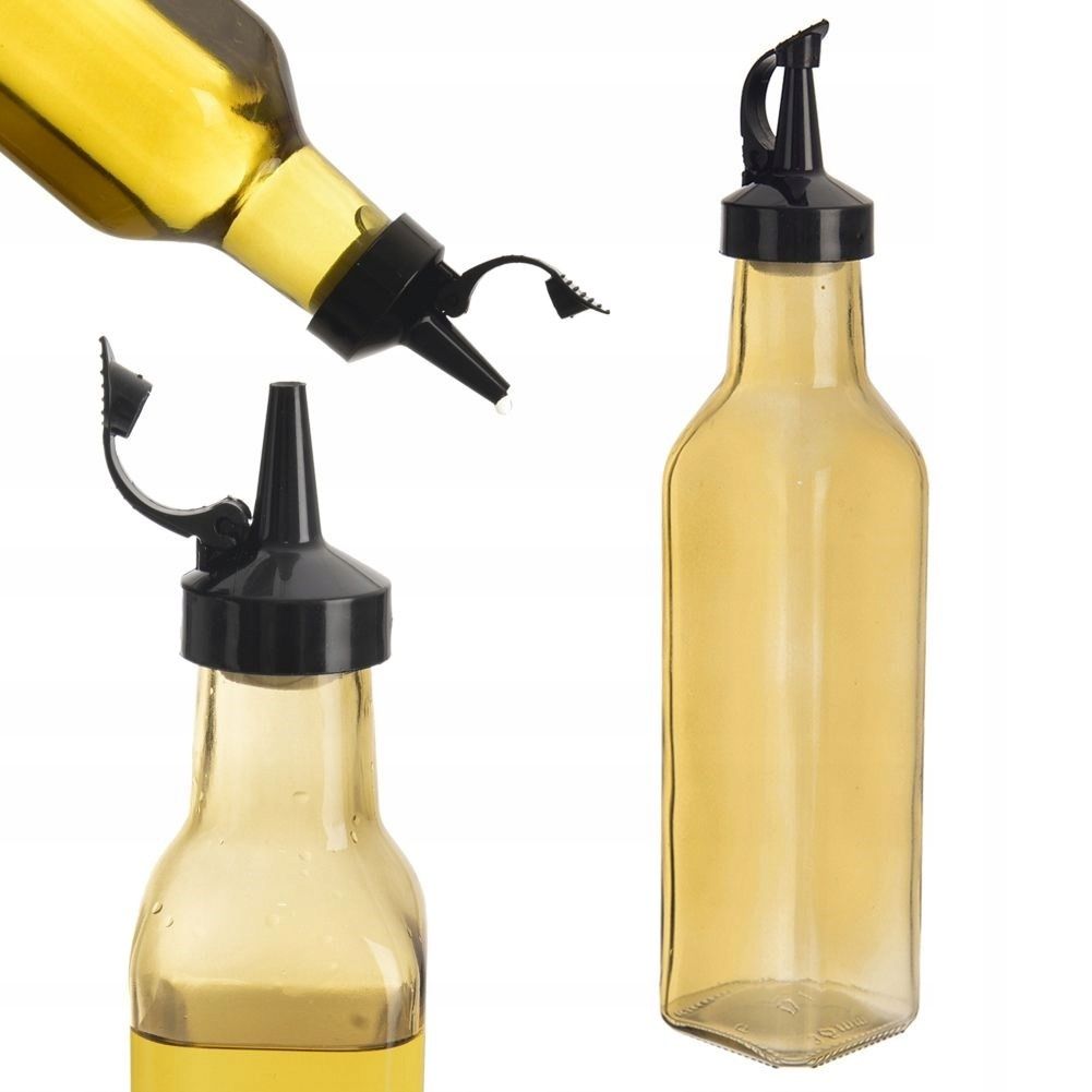 Ciemna Butelka Na Oliwę Ocet Szkło Dozownik 265ml.