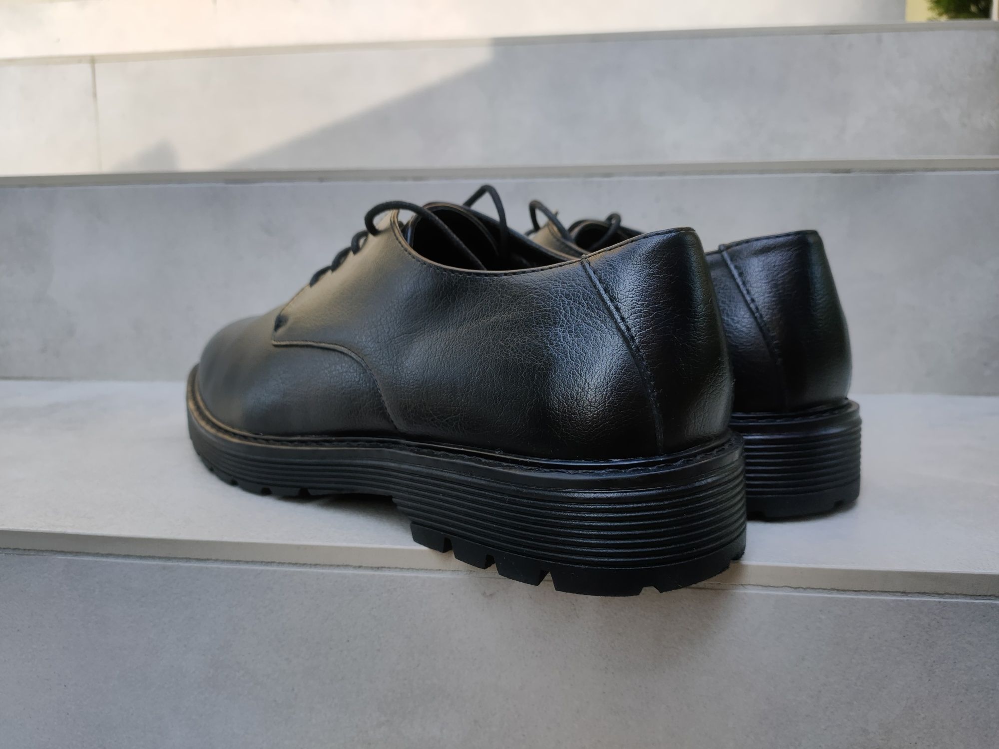 Buty AM Shoes Company męskie półbuty eleganckie czarne r. 44 28,5cm