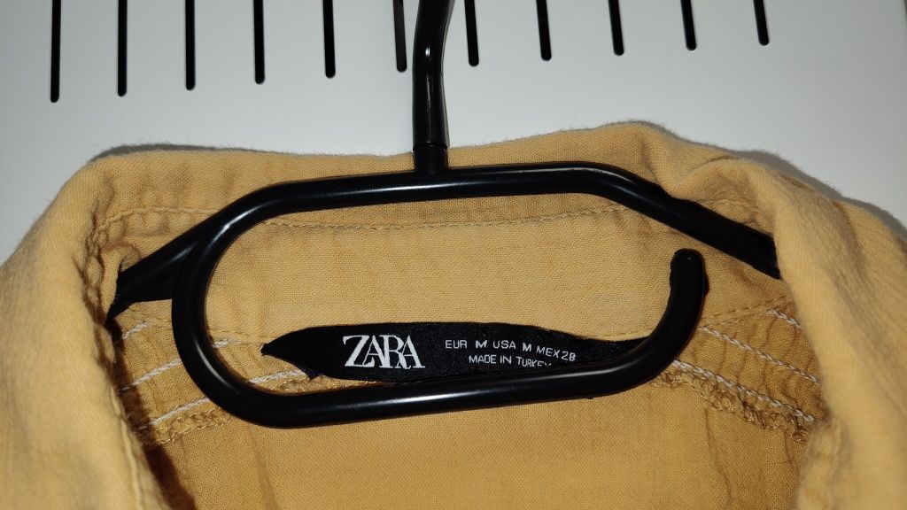 Bluzka Zara Basic r. M koszula musztardowa
