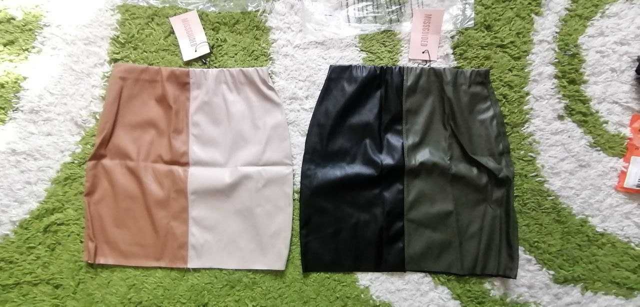 Шкіряна спідниця Missguided Юбка КОЖА Англія S-M кожаная Двухцветная