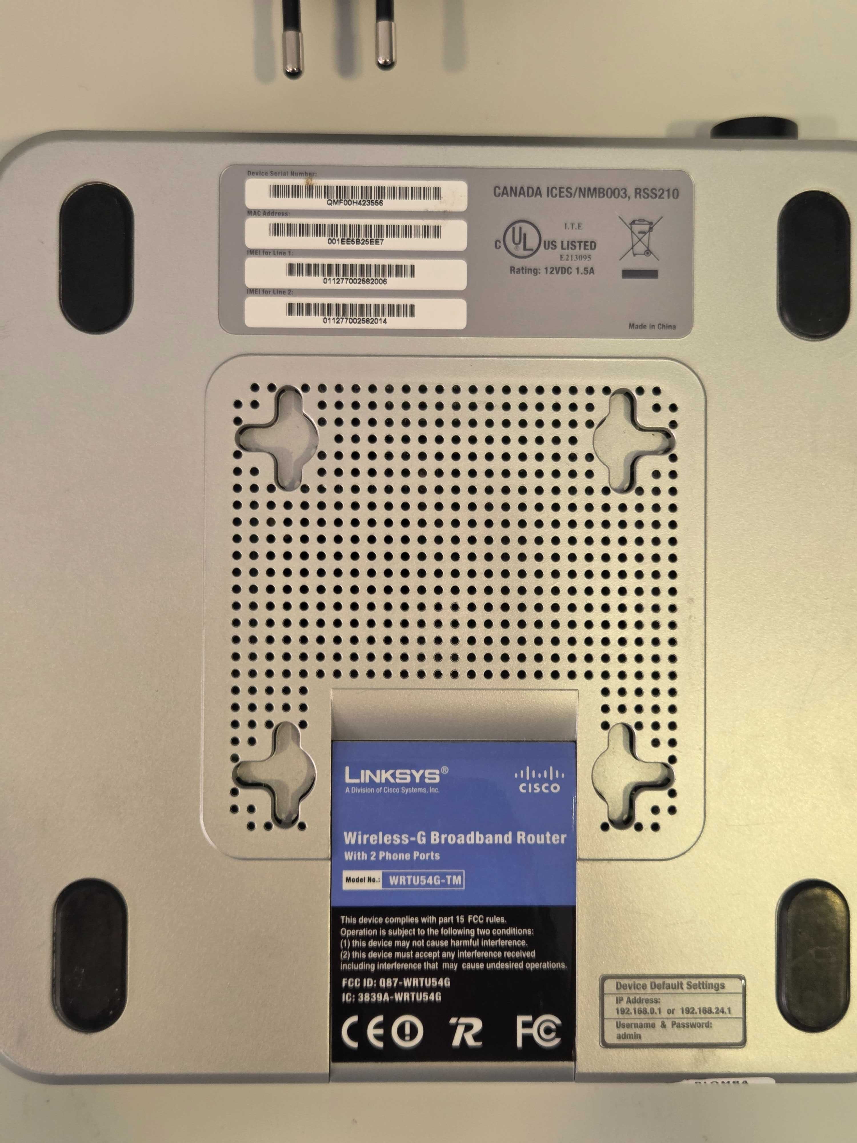 Router Linksys WRTU54G-TM