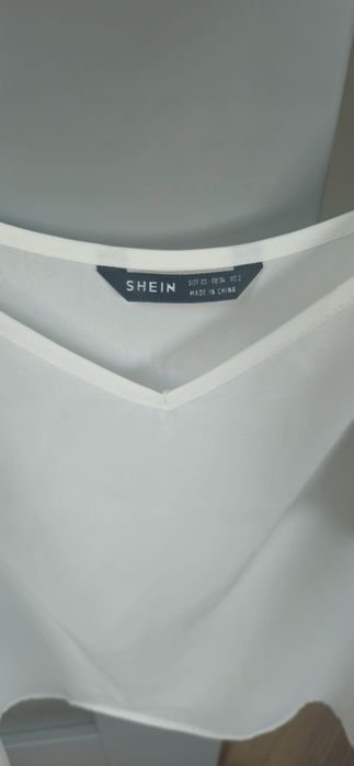 Bluzka top biały Odkryte ramiona hiszpanka elegancka falbanki