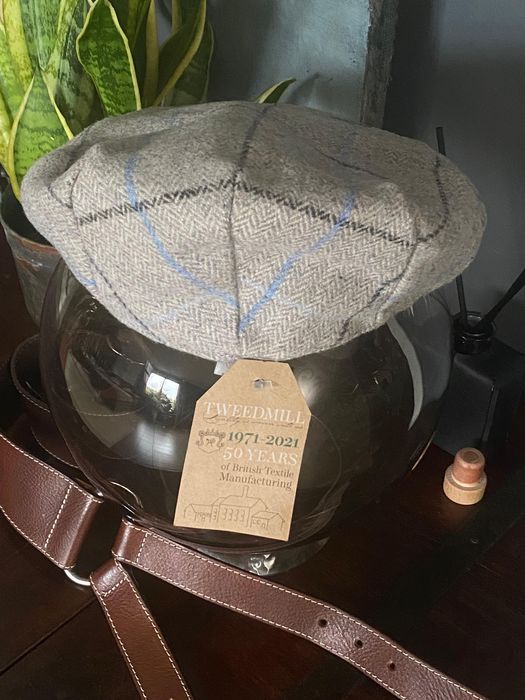 Nowy z metką Tweedowy kaszkiet British Emporium wełna 100%