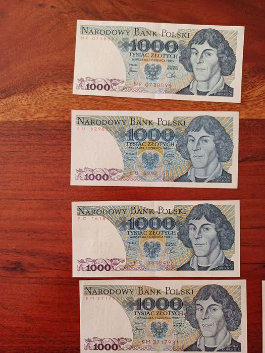 23 banknoty 1000 zł 1982r rózne serie, ładny stan
