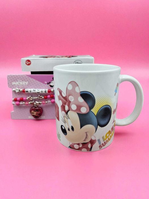 Zestaw Disney Minnie Mouse – kubek + komplet bransoletek
