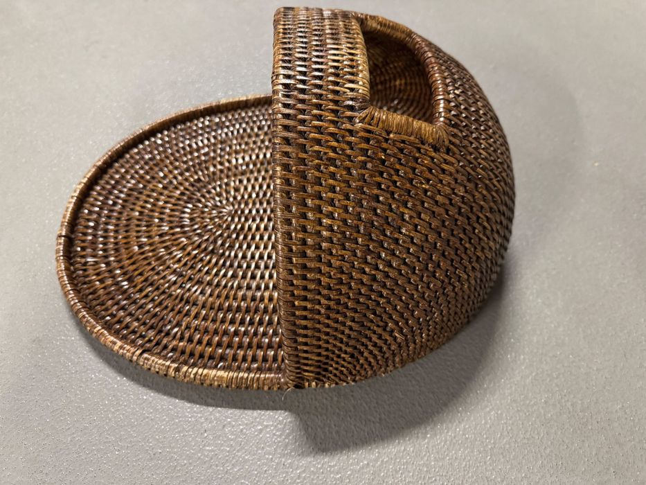 Wiklinowy chlebak na chleb nowy nieużywany brązowy