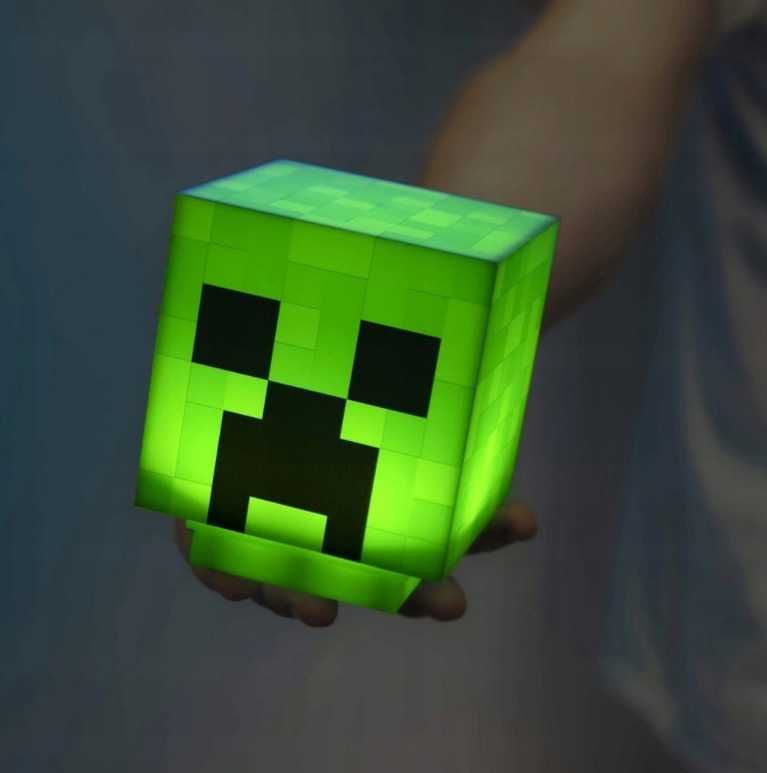 Lampka Minecraft Creeper z dźwiękiem dla dziecka
