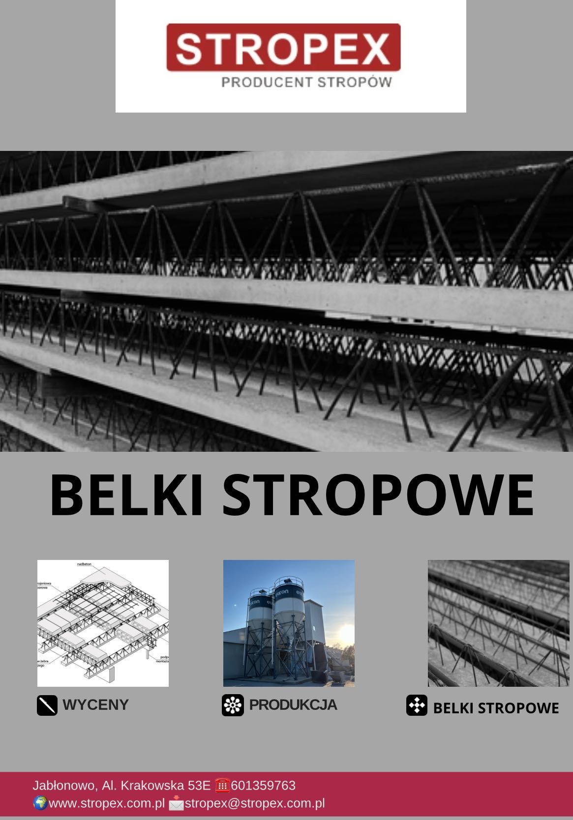 Belka stropowa 3,6 mb