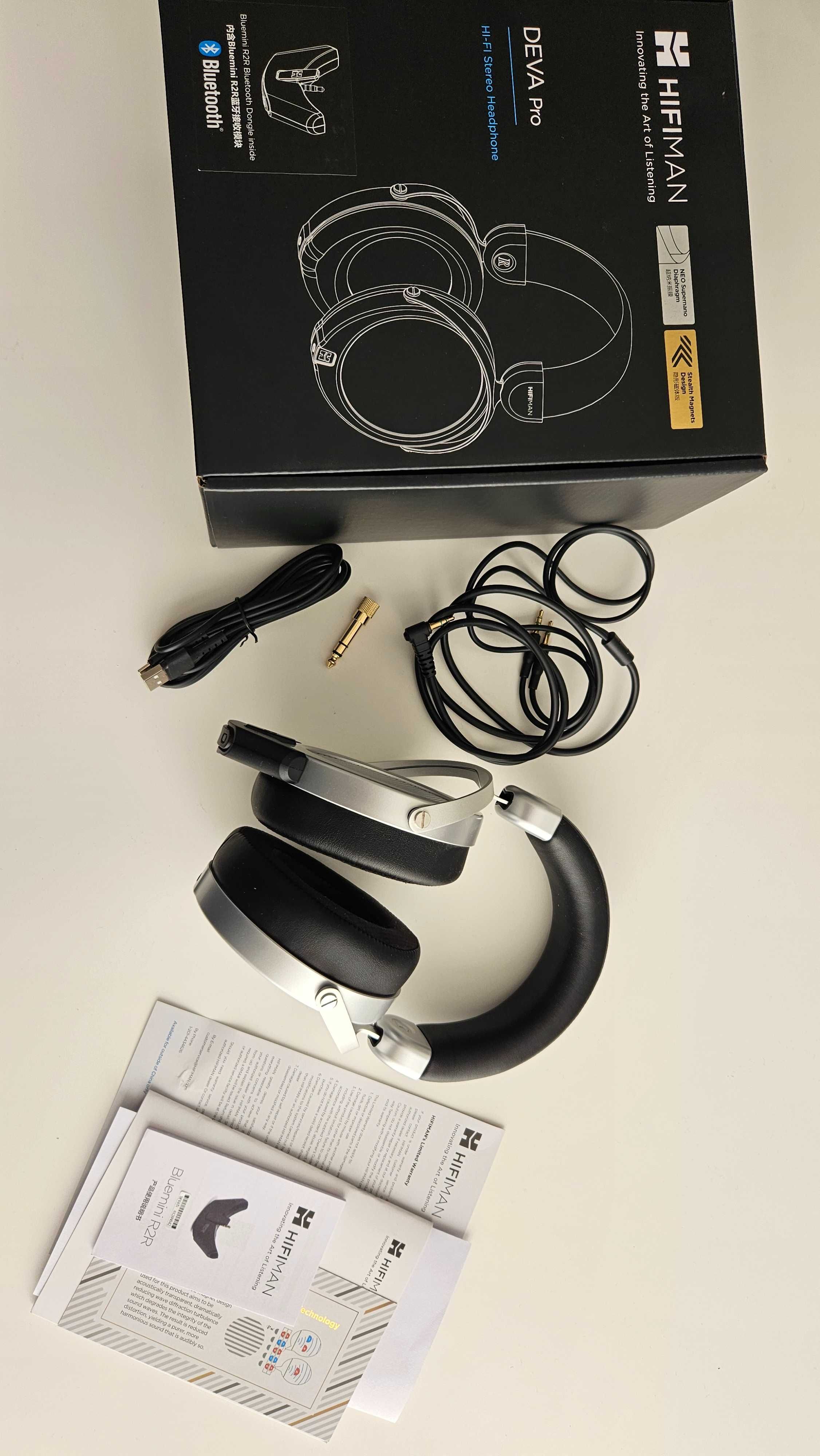 HifiMan Deva Pro - bezprzewodowe - cały zestaw jak nowe