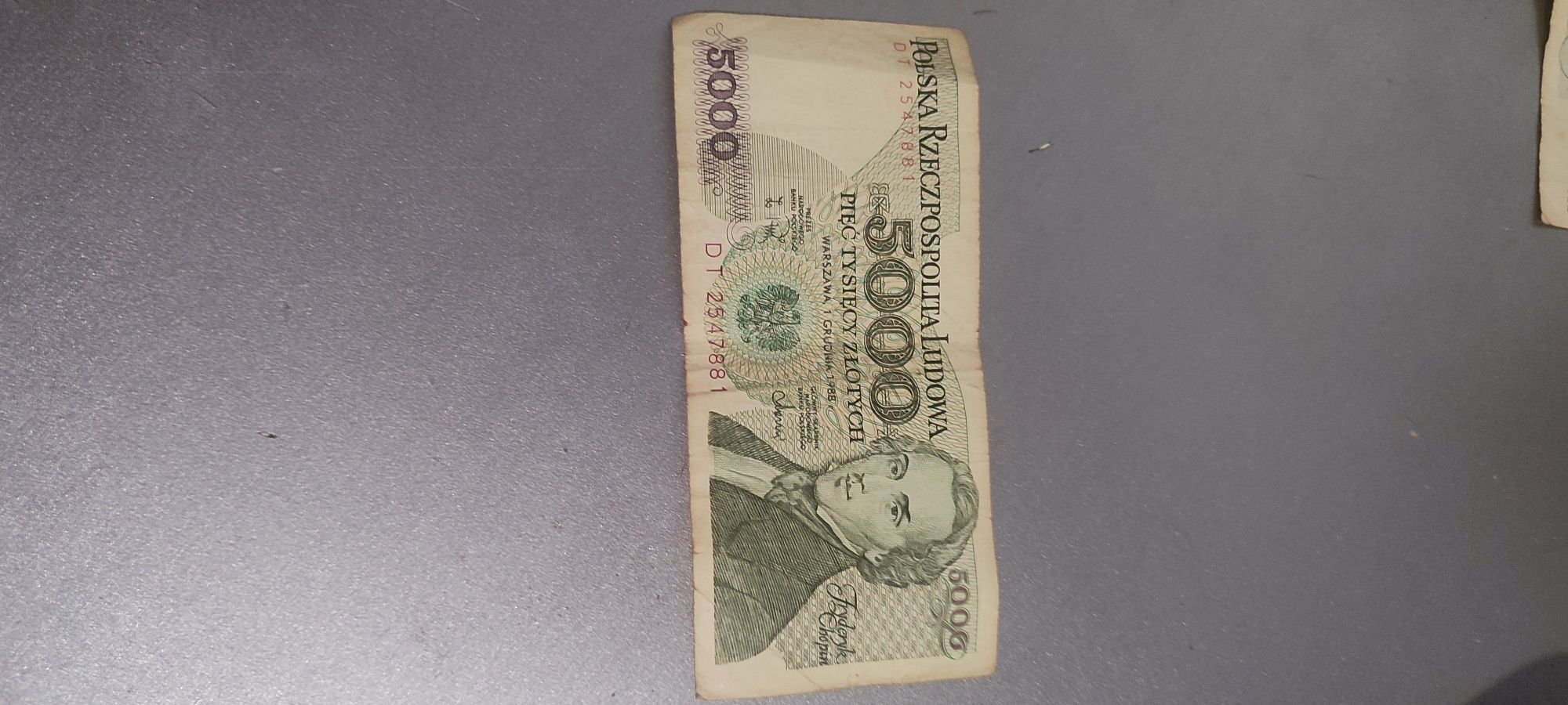 Купюры 5000 злотых