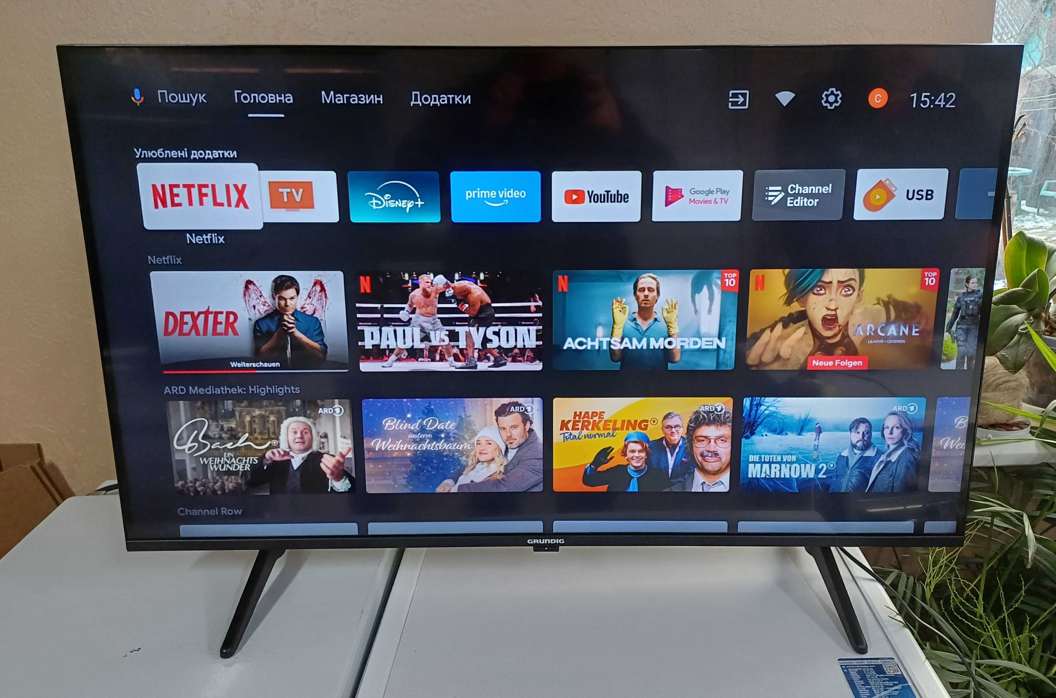 Телевізор 43 дюйми Grundig 43 VOE 73 Android TV Smart TV UHD Bluetooth