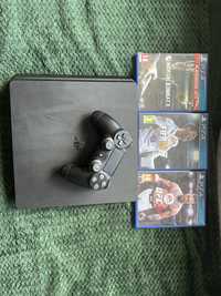 PlayStation 4, pad + 3 gry