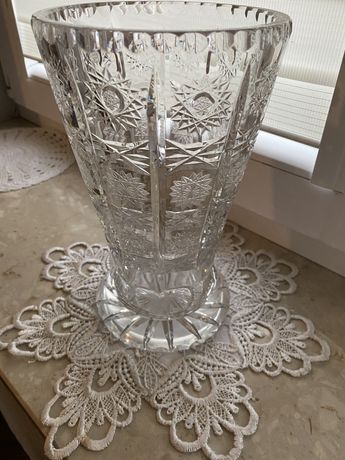 Prawdziwy kryształ Wysoki kryształowy gruby masywany wazon