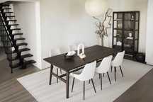 Stół Plainfield lite drewno dębowe 100x220 nowy okazja rabat 64% tanio
