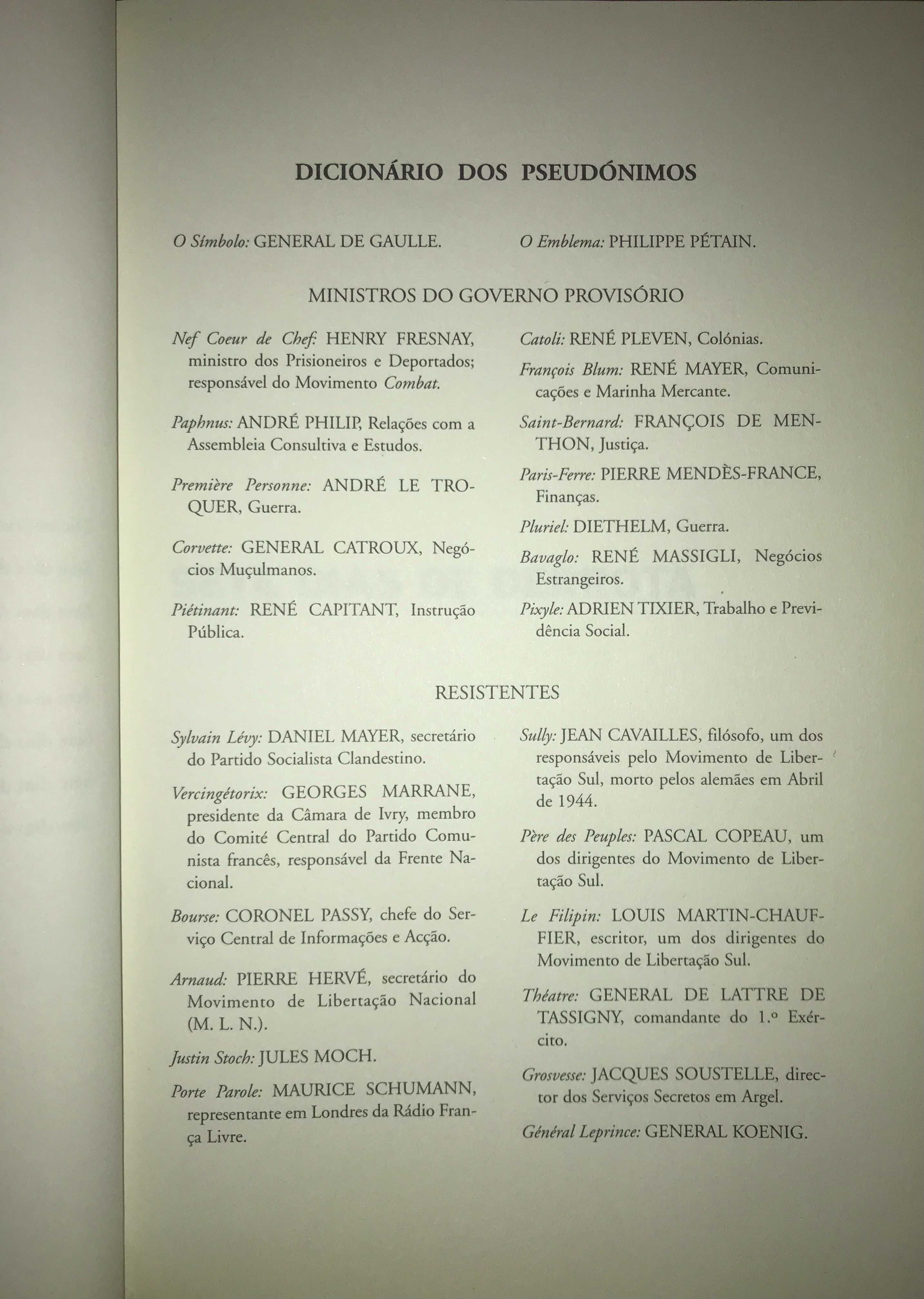 Autobiografia do líder da resistência francesa contra Nazi Envio incl.