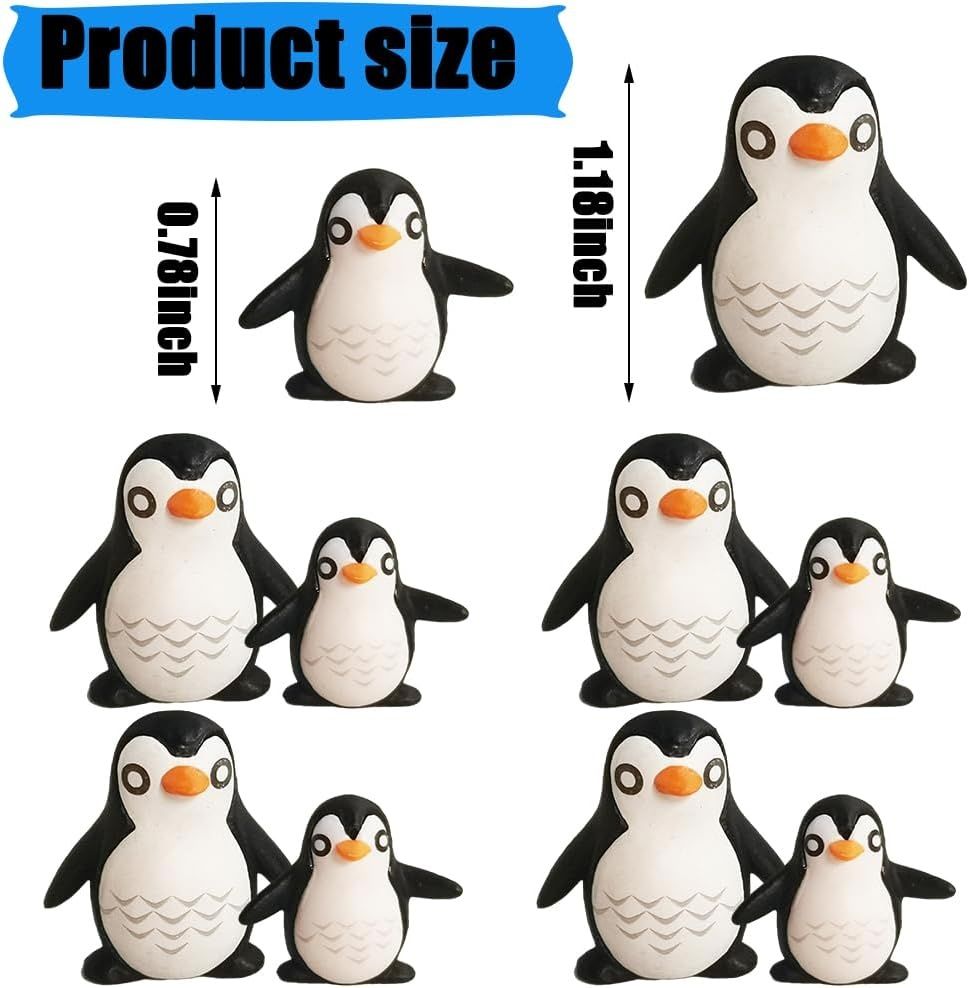 10 sztuk Miniaturowa figurka pingwina