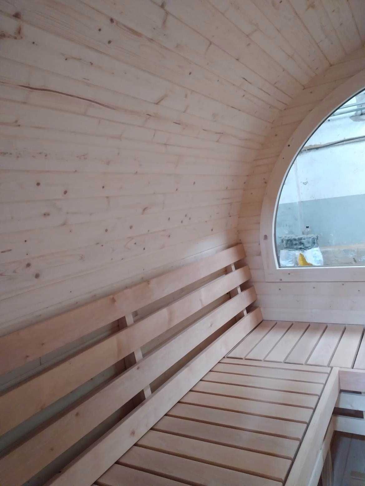 Transport W CENIE!!! Sauna ogrodowa BRZOZOWY LIŚĆ 3m x 2,5m
