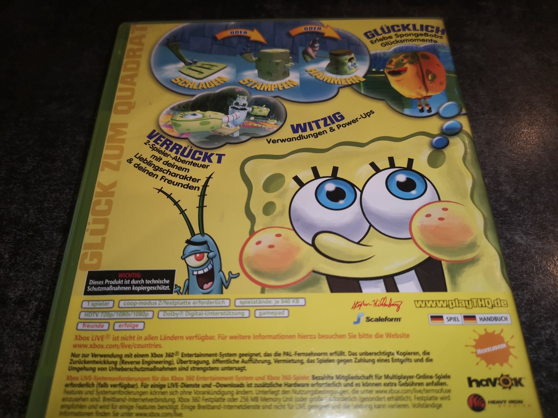 SpongeBob Truth of Square XBOX 360 gra ANG (BDB) rzadkość na rynku