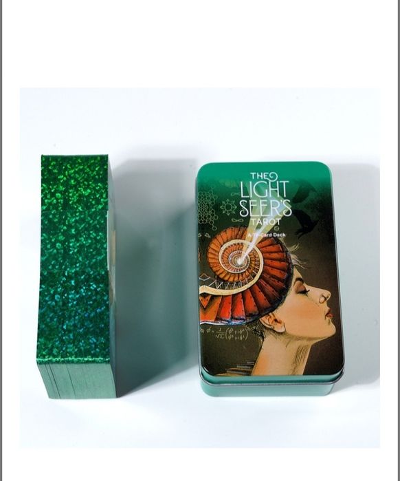 Таро Світлого Провидця в залізній коробочці з зеленим зрізом