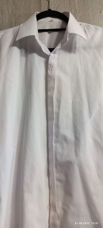 Koszula chłopięca biała galowa wizytowa z długim rękawem rozmiar 164