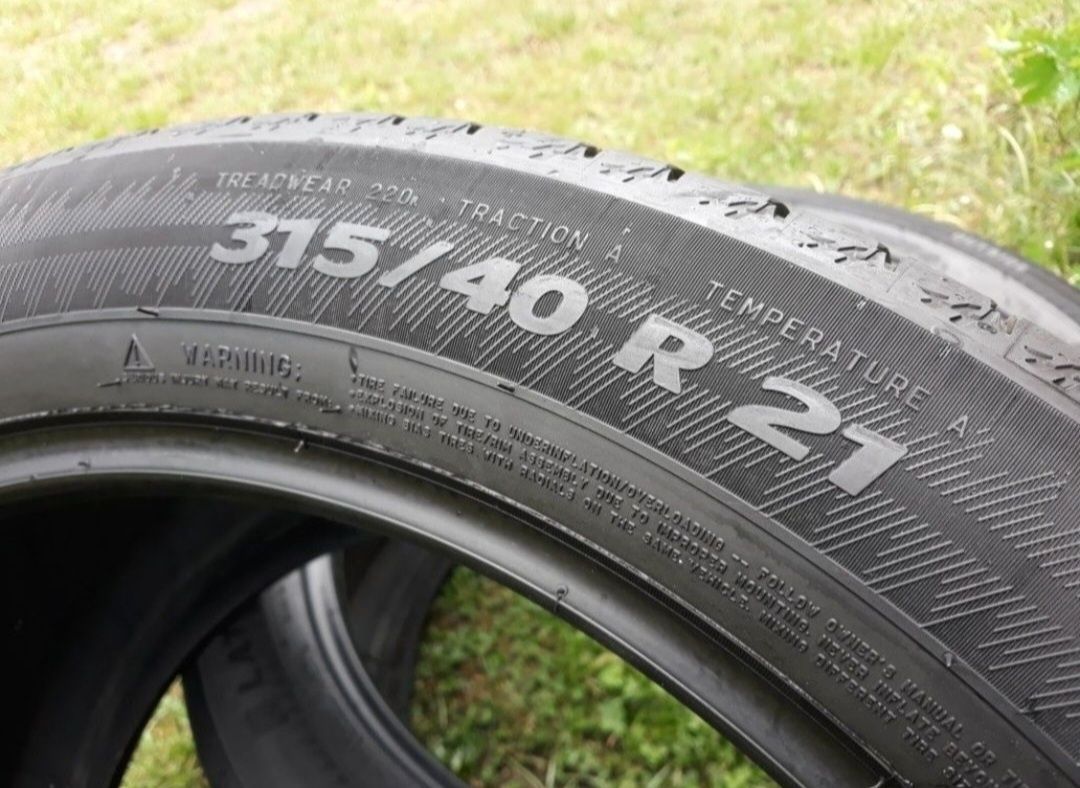 Opony letnie 2szt. 315/40/21 MICHELIN 2020 rok! WARTO!!