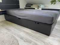 Łóżko IKEA NORDLI 90x200 z zagłówkiem i materacem