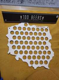 Zestaw piwosza - plakat zdrapka 100 piw i mapa piwosza