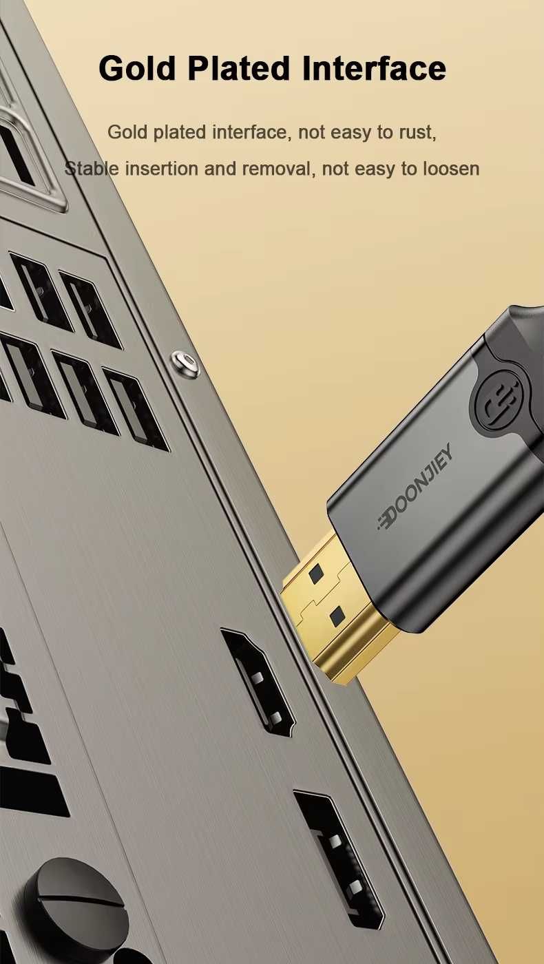 Кабель мультимедійний HDMI v2.2 16K/8K 1/2/3м в обплетенні Grey