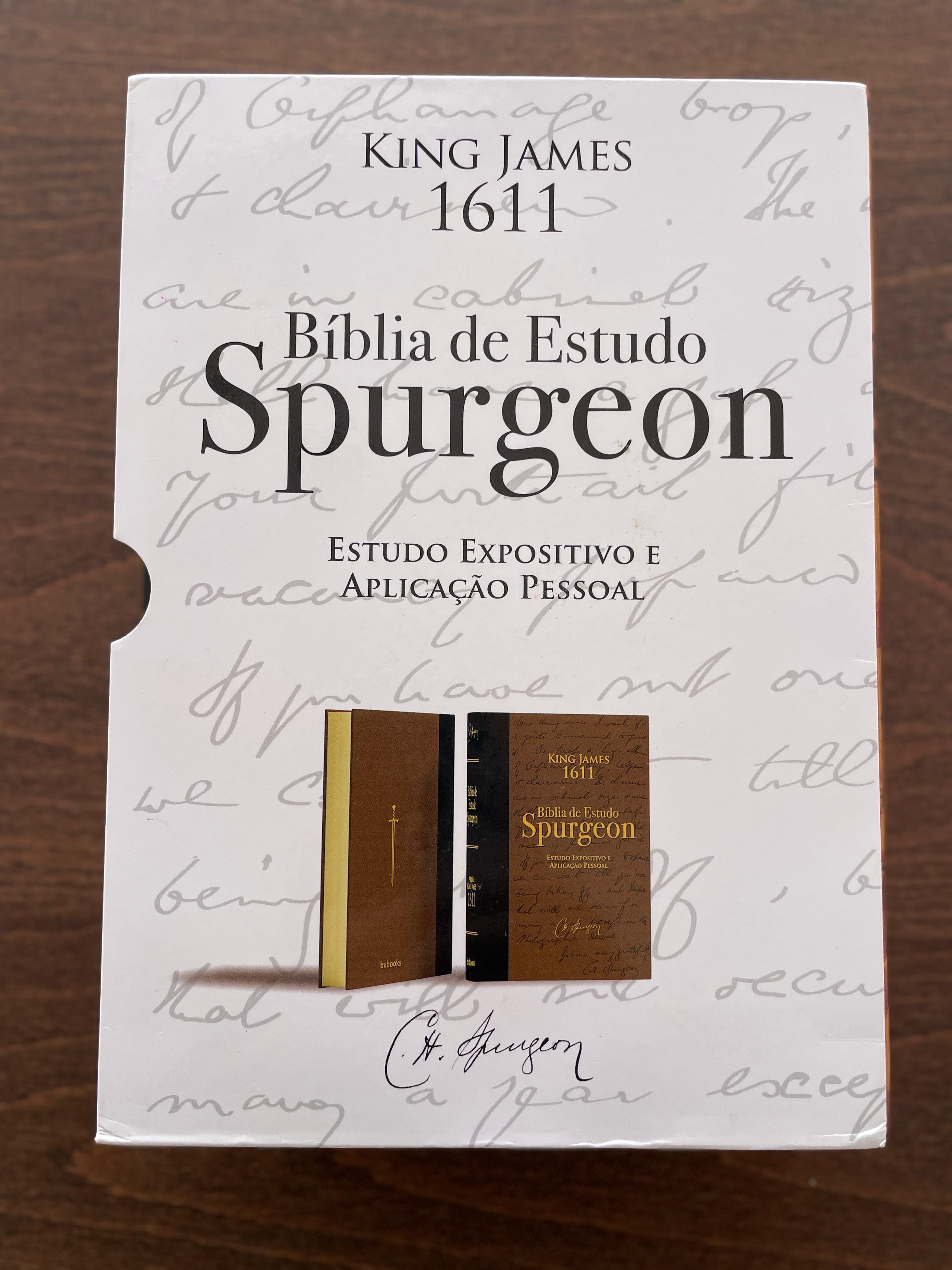 Bíblia De Estudo Spurgeon Capa Luxo de Bv Books (Português)