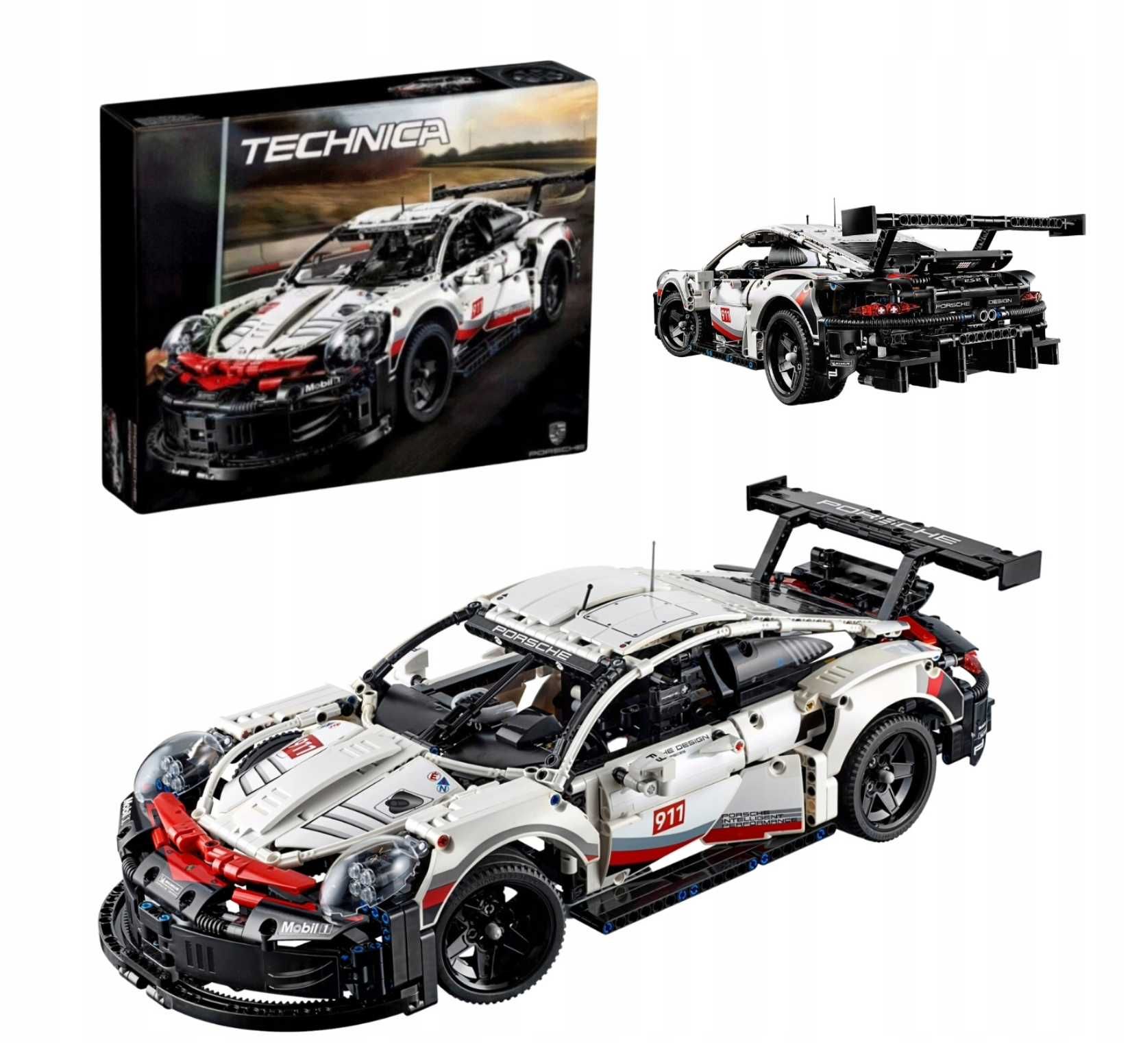 Zestaw klocków jak Technic Porsche 911 RSR – klocki samochód 1630 el.