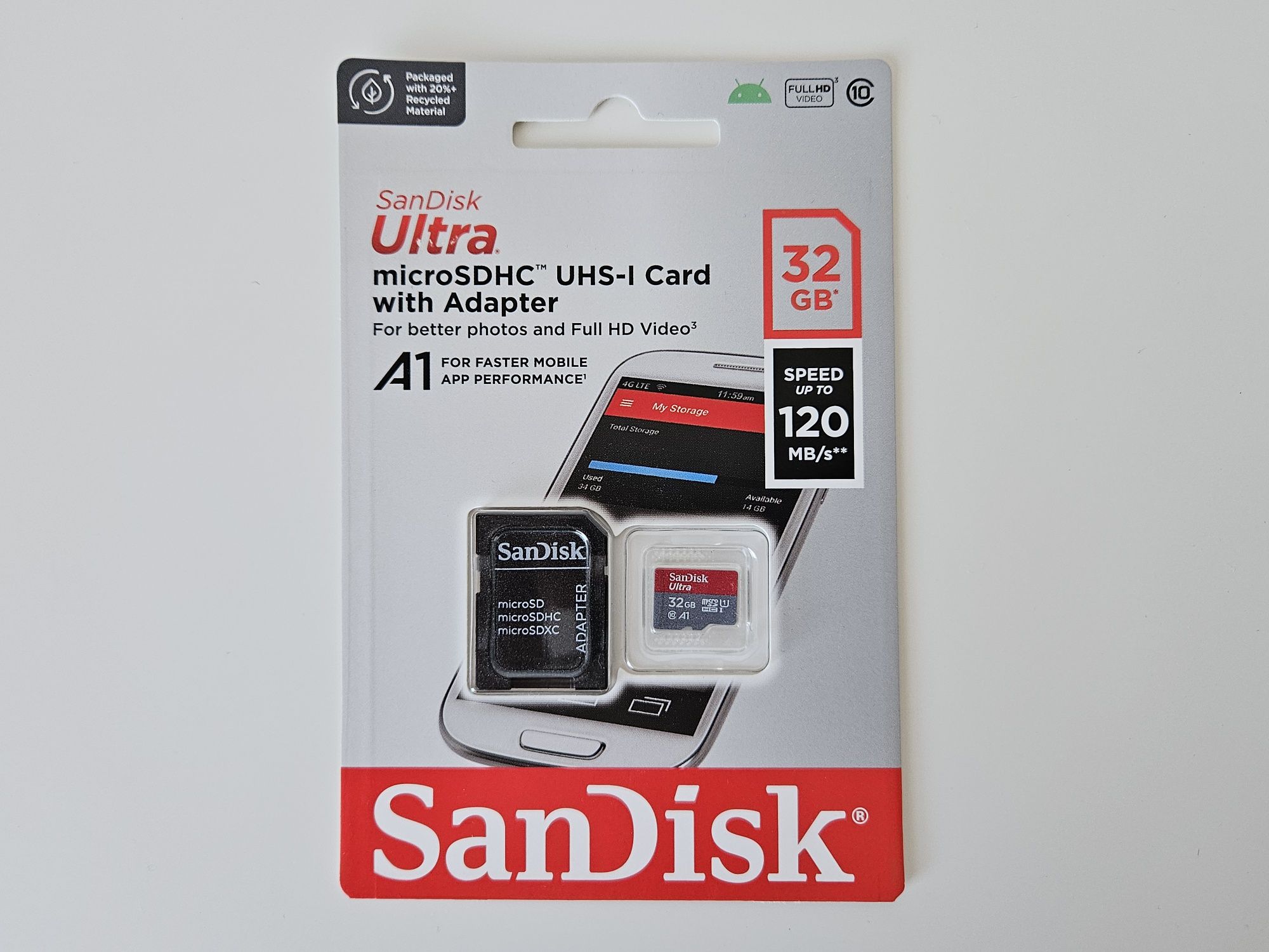 Karta pamięci SanDisk Ultra microSDHC 32GB + adapter