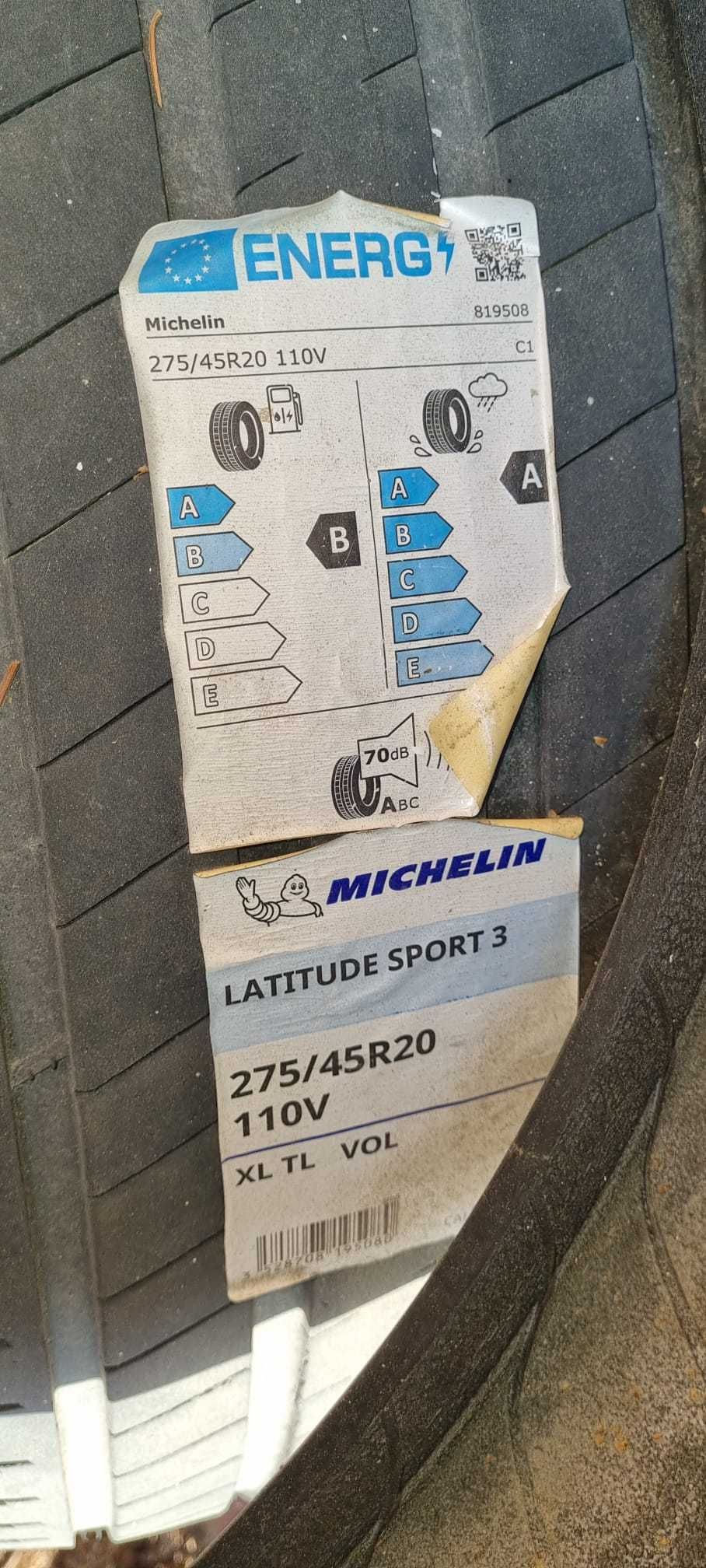 4 Opony Michelin Latitude Sport 3   275/45/20 110V rok 2018