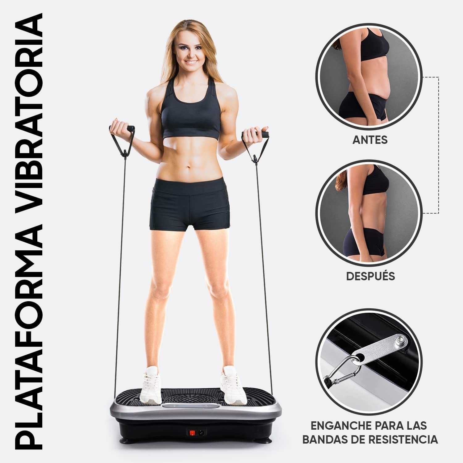 Plataforma vibratória fitness - máquina de exercício e massagens