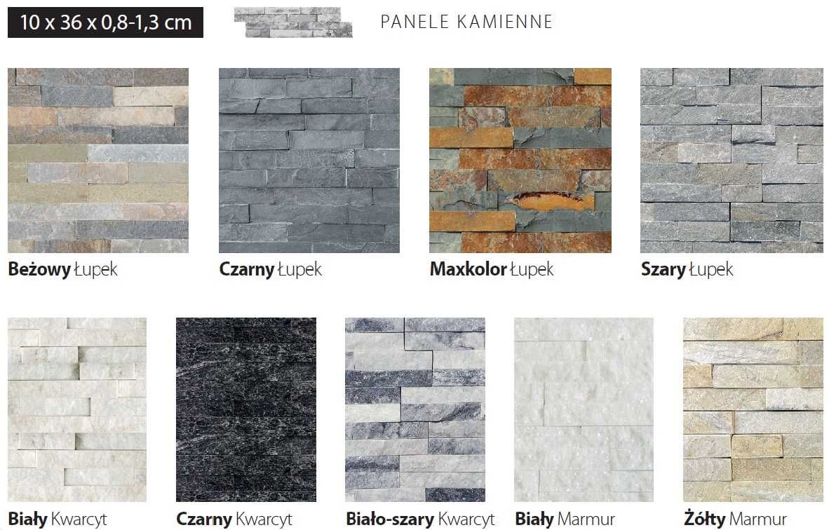 Łupek, płytki - elewacja, posadzka, dekoracja - różne formaty i wzory