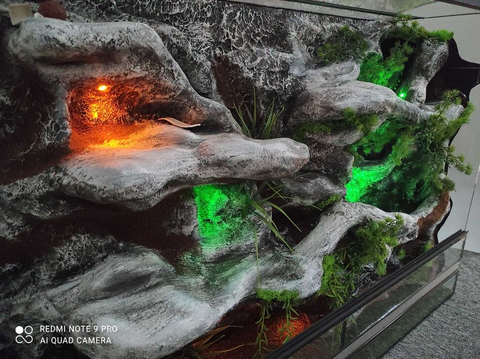 Terrarium dla węża z wodospadem i podświetleniem, TW02SWL, AquaWaves
