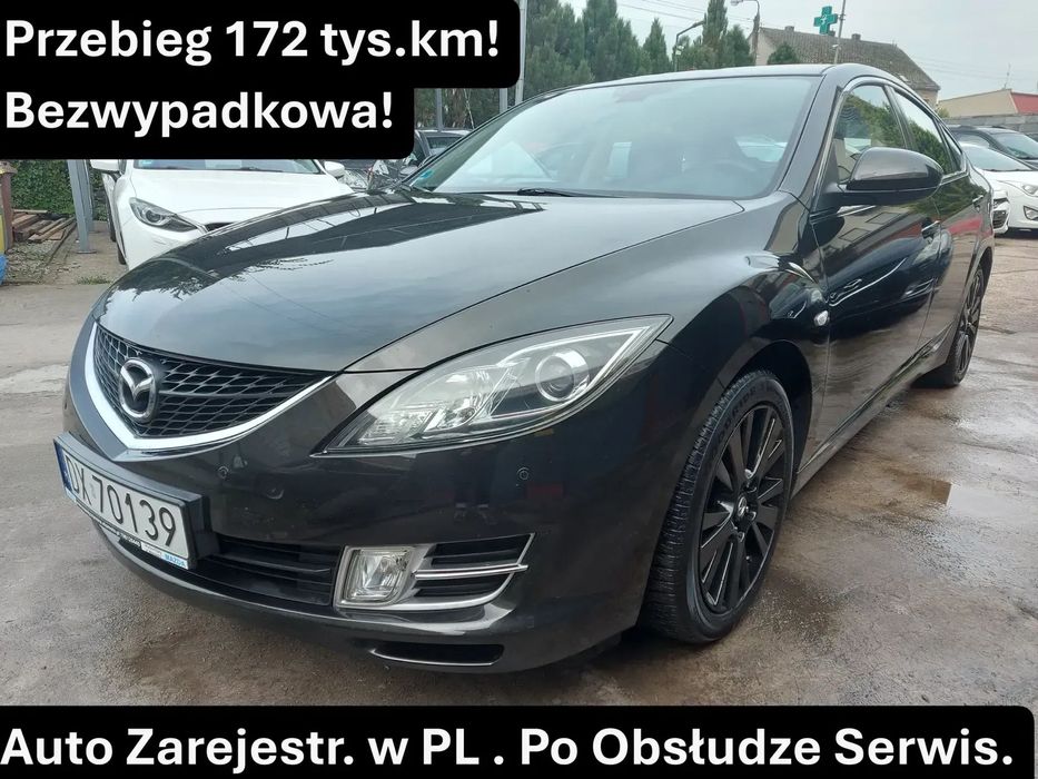 Mazda 6 172tys.km! Zarejestrowana! Bardzo Ładna! Po Serwisie! Gotowa do Jazdy!