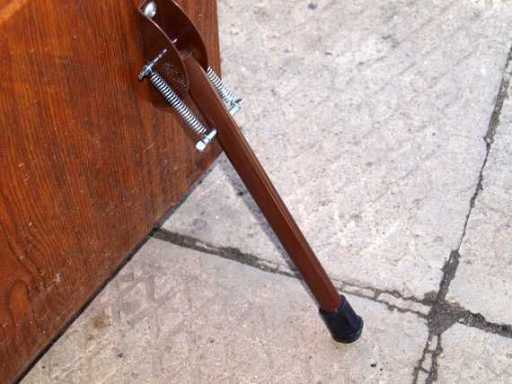 Stopka podpórka blokada nóżka do DRZWI BRAMY FURTKI furtki 350 x 25 mm