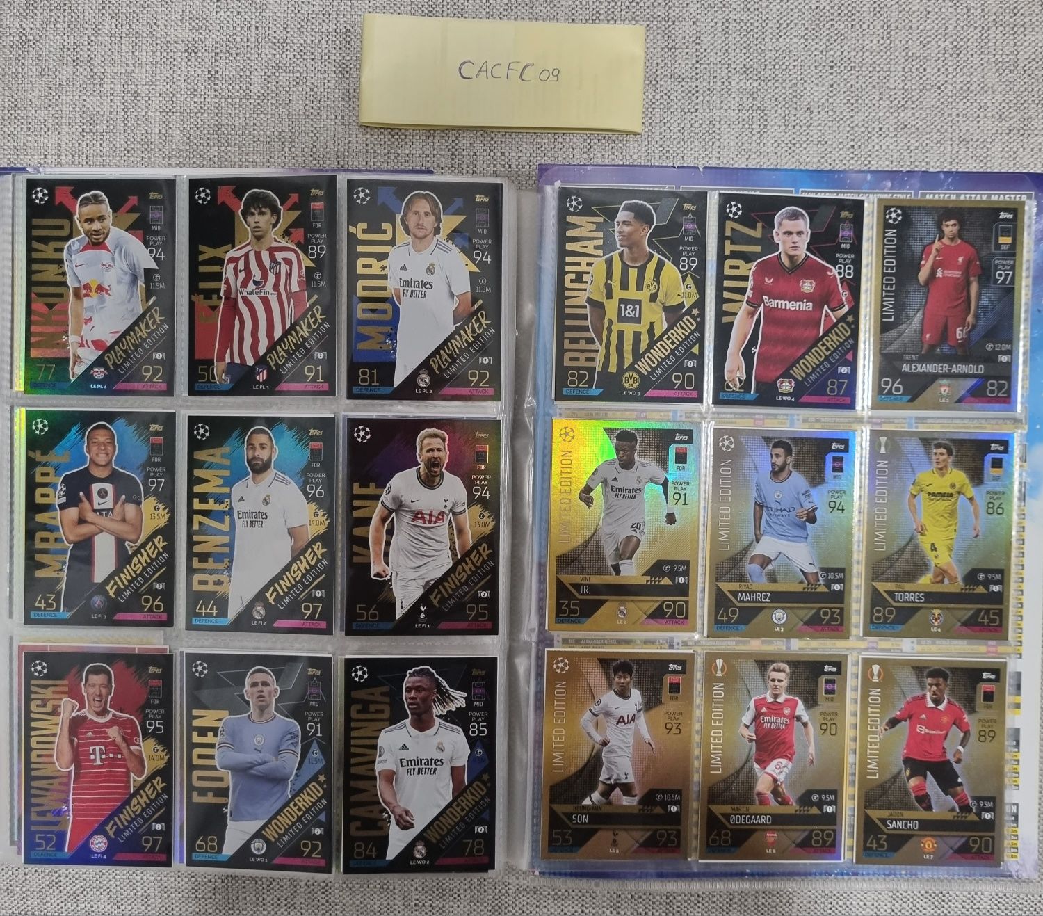 Colecção Match attax 22 23 normal Completa