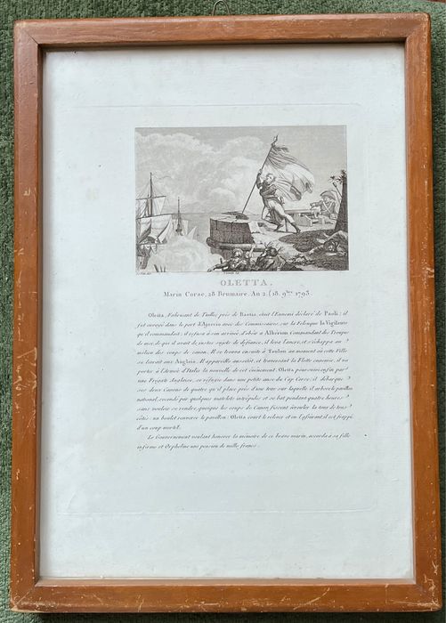 Akwaforta Napoleon, marynarz Oletta 1815r