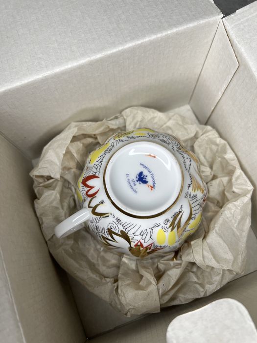 Чайная пара ЛФЗ золотые ромашки