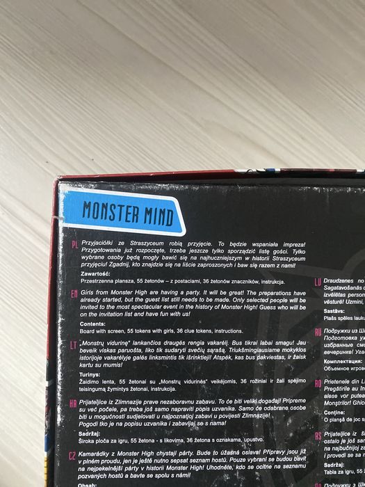 Gra planszowa monster high