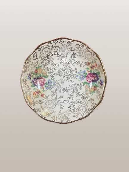 Mini prato James Kent Ltd Staffordshire England Old Foley 9 cm diâmet.