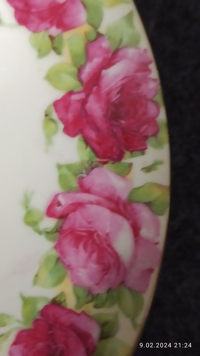 Porcelana Bawaria Fason ROSENTHAL Duo do Kakao  Dekor Róża Francuska