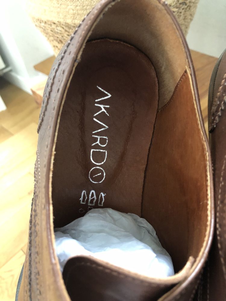 Eleganckie skórzane buty męskie 44