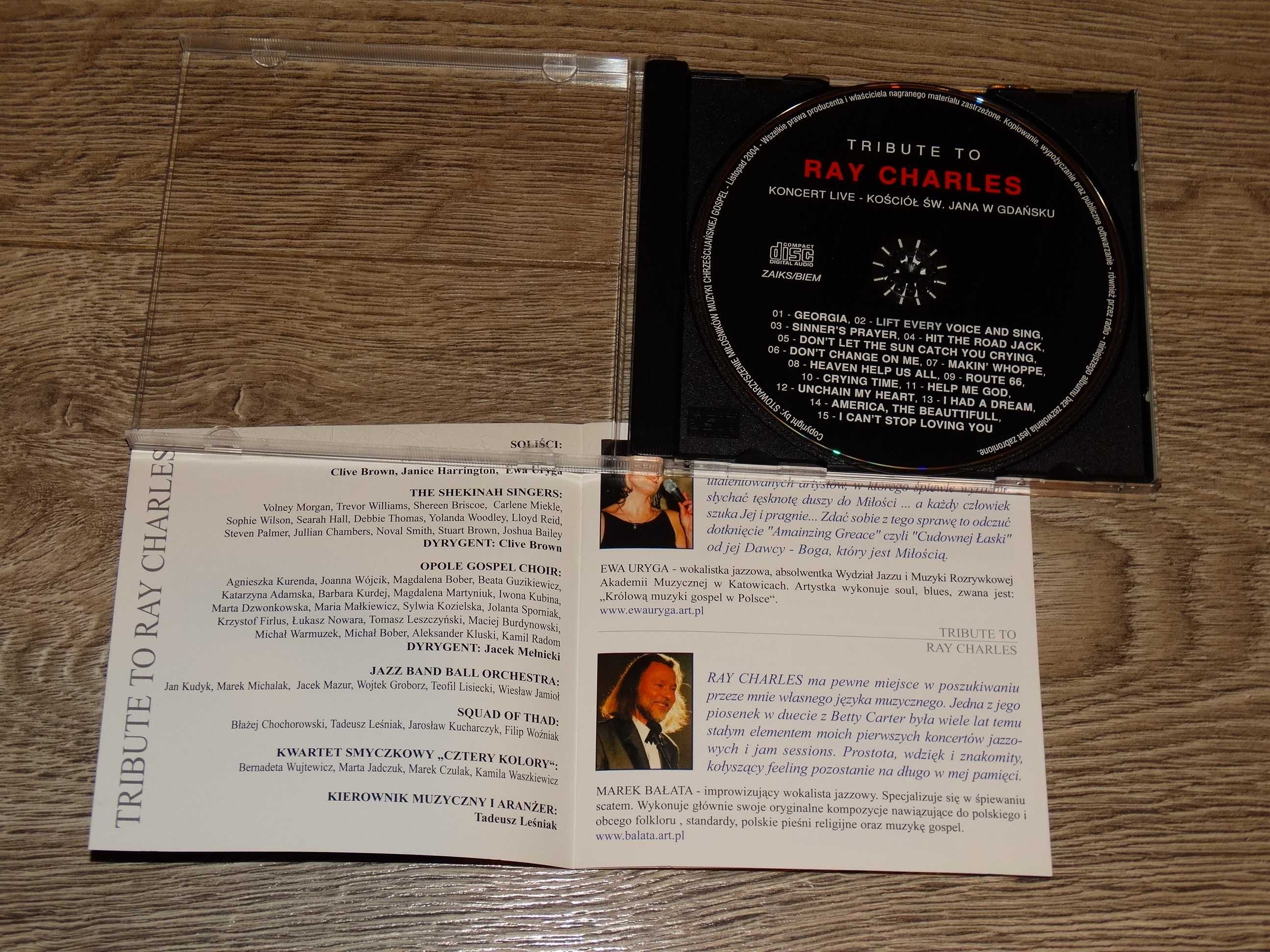 CD Tribute to Ray Charles koncert w kościele św. Jana w Gdańsku