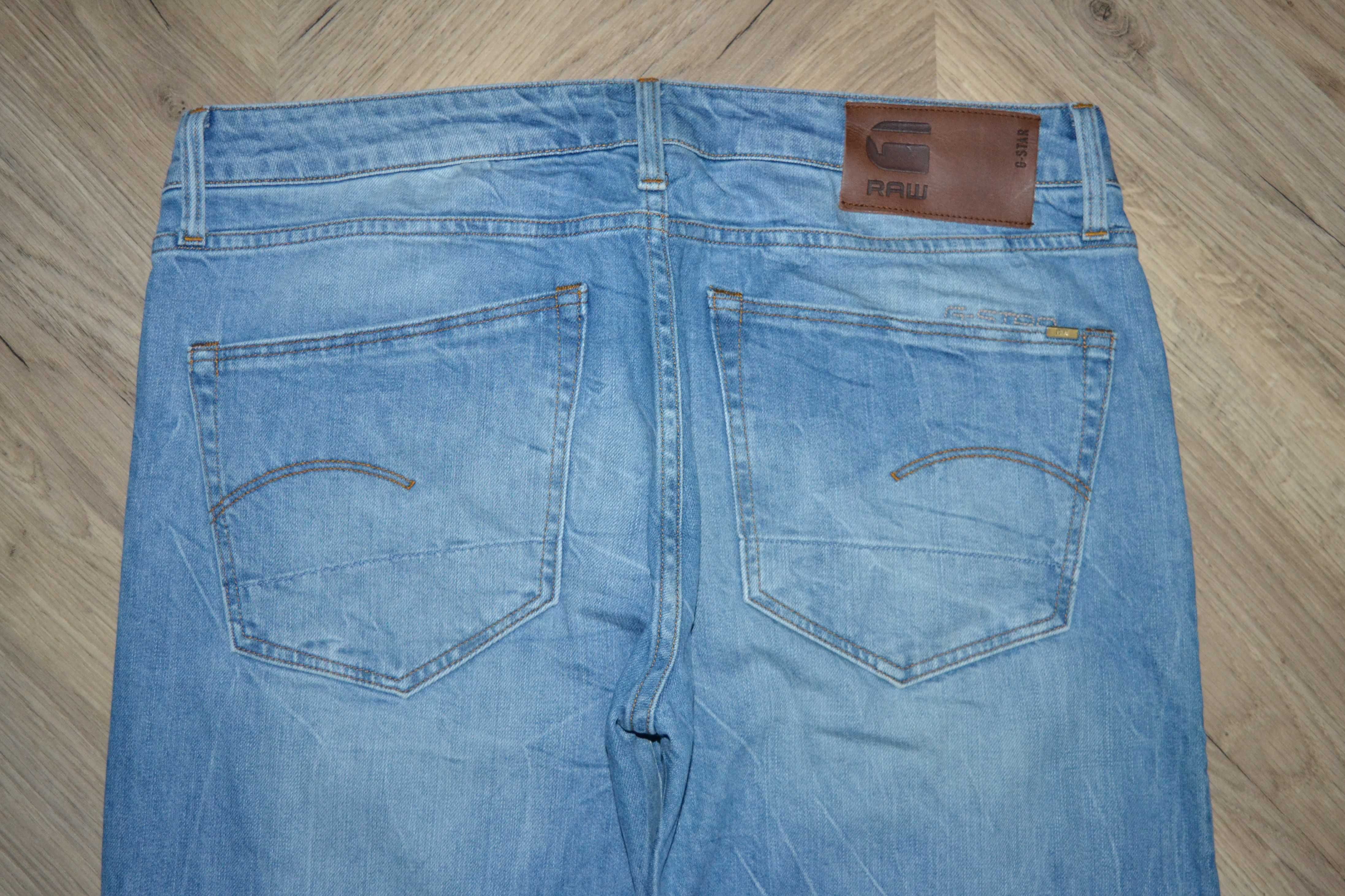 g-star RAW _ niebieskie jeansy straight regular _ 33/30 _ pas 94cm