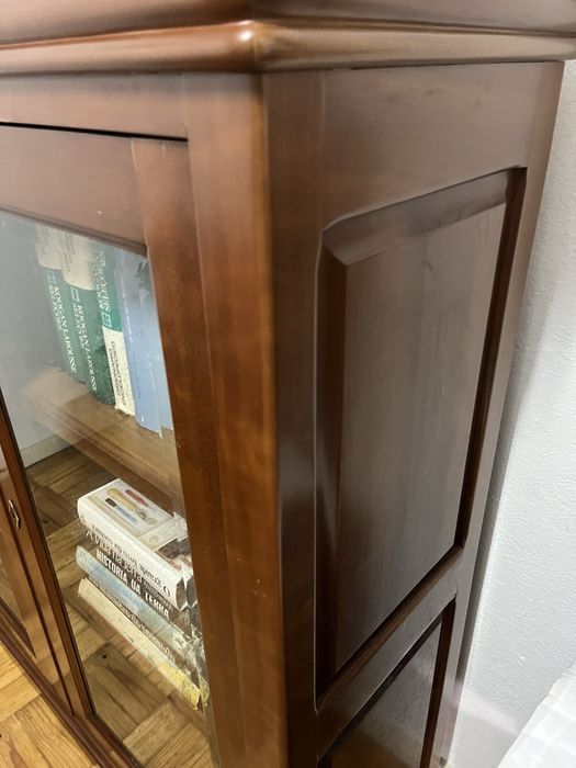 Movel com portas vidro cerejeira
