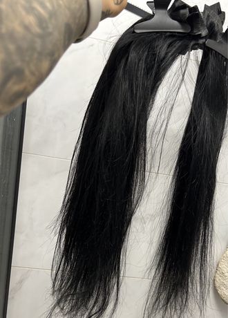 Włosy tapeon 30 kanapek kanapki 40 cm 50 cm czarne przedłużanie włosów