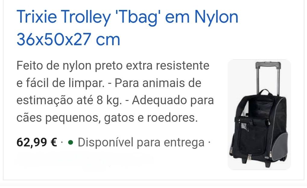 Transportadora, Trolley e Mochila para Cão ou Gato da Trixie